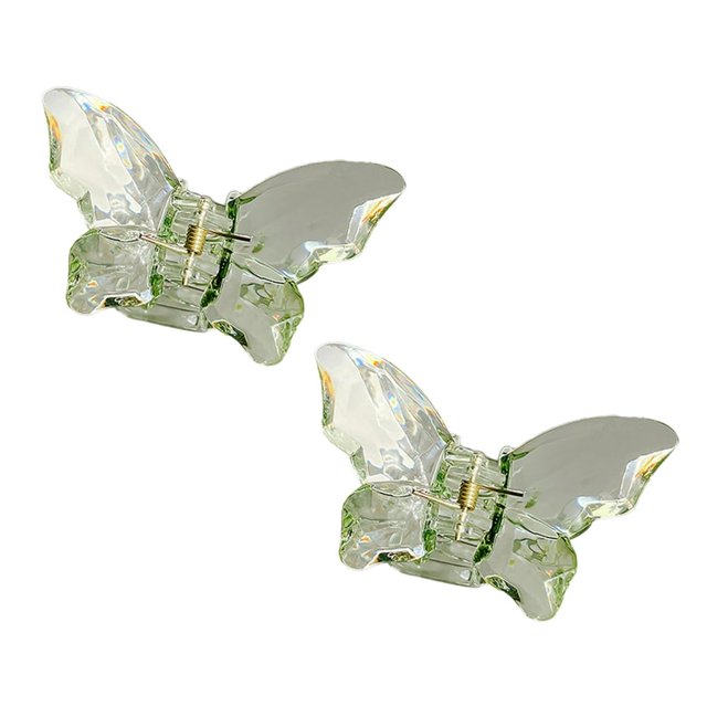 Femmes Clip Papillons Transparent Forte Griffe Faux Cristal Coiffure Femmes Pince à Cheveux Accessoires