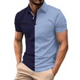 thumbnail image 1 of Styesk T-Shirts pour Hommes Pull à Boutons Manches Courtes Col Rabattu Chemise Haut Blouse, 1 of 4