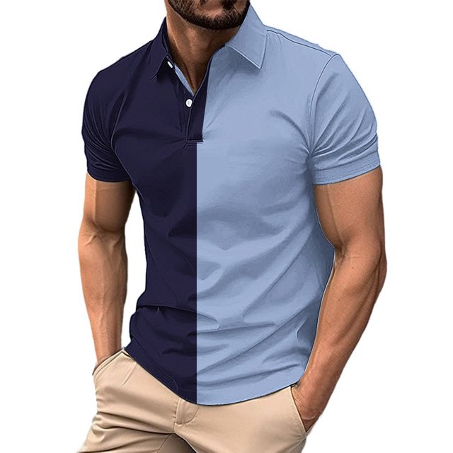 Styesk T-Shirts pour Hommes Pull à Boutons Manches Courtes Col Rabattu Chemise Haut Blouse