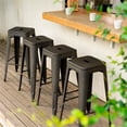 thumbnail image 1 of Heavenly Collection Gunmetal Metal Counter Stool For Dining Area, 1 of 8