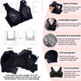 thumbnail image 5 of BIMEI Women's Mastectomy Pockets Wireless Post-Surgery Plus Size Full Coverage Everyday Bra 2461,Black,42D, 5 of 5