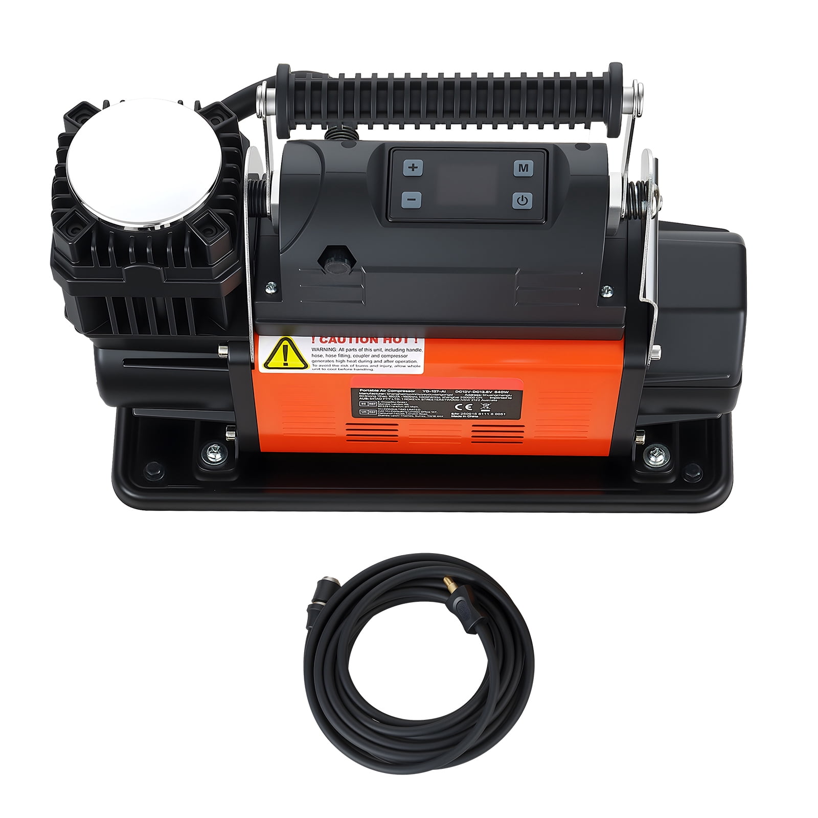 KFFKFF 12V Heavy Duty Air Compressor, Auto-Stop Portable Tire Inflator with LCD Digital Display, 7.14 CFM 150PSI Offroad Air Pump
