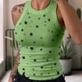 thumbnail image 2 of Fridja Débardeur Sans Manches à Col Rond Imprimé Étoile pour Femmes, Blouse de Sport, 2 of 5