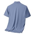 thumbnail image 4 of Birdeem Shirts for Men Mens Short Sleeved Solid Color Button Ice Silk Formal Dress Short Sleeved, 4 of 9