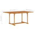 thumbnail image 4 of vidaXL 5 Piece Garden Dining Set Solid Teak Wood, 4 of 5