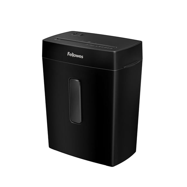 Fellowes Powershred X-7C Cross Cut Shredder en Noir avec un design compact pour le Côté du Bureau, Bac à Déchets de 4 Gallons avec Fenêtre, Déchiquetage à Coupe Croisée et Technologie d'Inversion des Bourrelets pour un Déchiquetage Sécuritaire et Silencieux à la Maison Ou au Bureau.