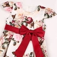 thumbnail image 3 of AJIWYH Robe à Bretelles de Plage à Manches Courtes pour Tout-Petits Filles, Imprimés Floraux, Vêtements de Princesse, Rouge, 3 Ans, 3 of 7