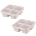 thumbnail image 2 of SuoKom Boîte Bento à 4 Compartiments Réutilisable pour Préparation de Repas, Contenants à Lunch pour Enfants et Adultes, Contenants de Rangement pour Aliments Divisés pour l'École, le Travail et les Voyages, 2 of 7