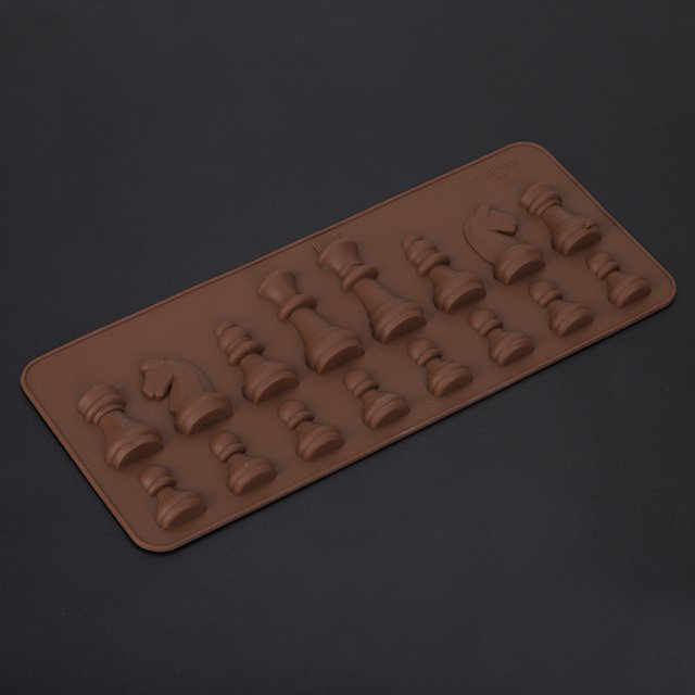 NIKOU Silicone Chocolate Mold, Chess Mold for DIY Candy Cake Topper Decor