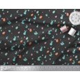 thumbnail image 2 of Soimoi Japan Crepe Satin Fabric Egg & Rabbit Animal Print Fabric by The Yard 42 Inch Wide, 2 of 3