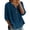 🔥 Navy, variant on Sentmoon Woman Summer Tops V Neck Women Clothing Button Down Embroidery Linen Loose Fit Breathable T Shirts for Women Trendy Hawaii
