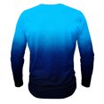 thumbnail image 4 of Men's Printing Button Casual Long Sleeve Round-Neck Blouses Shirts RXIRUCGD Bleu, Taille: 2TG, 4 of 4