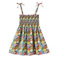 thumbnail image 1 of XZNGL Robe d'Été pour Filles Été Tout-Petits Bébés Filles Robe Sans Manches à Bretelles Imprimé Graphique Vêtements pour Enfants, 1 of 9