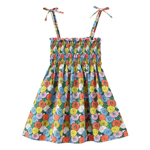 XZNGL Robe d'Été pour Filles Été Tout-Petits Bébés Filles Robe Sans Manches à Bretelles Imprimé Graphique Vêtements pour Enfants