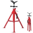 thumbnail image 1 of BeesClover Support de Vérin à Tête en V, Support de Vérin en Acier Robuste à Hauteur Réglable avec Capacité de Charge de 2500 Lb, Support de Tuyau Portable avec Pattes Pliantes pour Soudage, Découpe, 1 of 9
