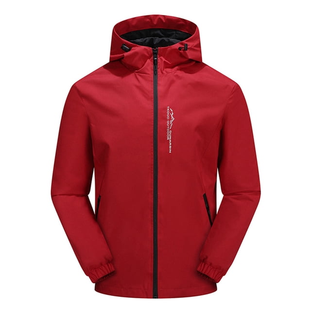 Pisexur Manteau Coupe-Vent Homme Résistant à l'Eau avec Cordon, Poches, à Capuche, Manteau d'Extérieur, Manteau de Randonnée, Manteau de Pluie pour Homme, Vestes Grande Taille pour Hommes