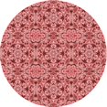 thumbnail image 1 of Ahgly Company Machine Washable Indoor Round Transitional Light Coral Pink Area Rugs, 7' Round, 1 of 7
