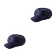 thumbnail image 1 of yingyy Peaked Caps Retro Fashion Breathable Woolen Octagonal Hats Beautiful Lines Easy Matching Sun for Visor Design Headgear Tibetan Green 2Set, 1 of 6