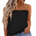 thumbnail image 1 of CHUANK Womens Summer Off Shoulder Leopard Print Bandeau Strapless Blouse Tops, 1 of 2