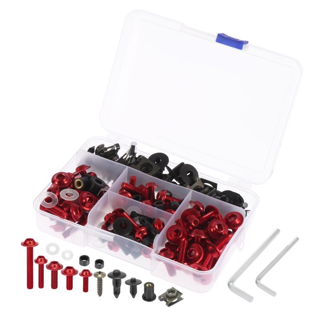 Unique Bargains 195pcs Motorcycle Fairing Body Bolts Fastener Clip Screws