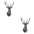 thumbnail image 1 of Wweixi Multifunctional 3D Mirror Deer Wall Sticker For Various Uses Personalized Home black XL 2Set, 1 of 6