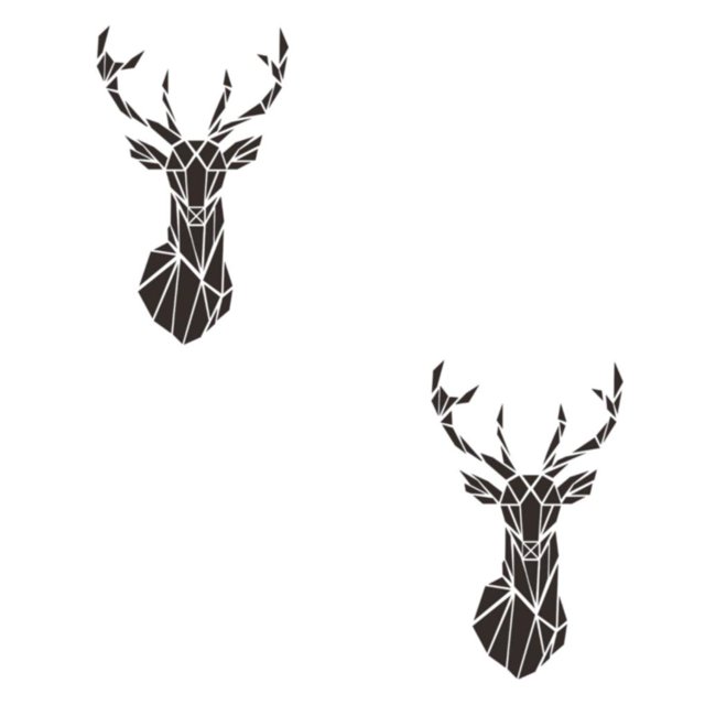 Wweixi Multifunctional 3D Mirror Deer Wall Sticker For Various Uses Personalized Home black XL 2Set