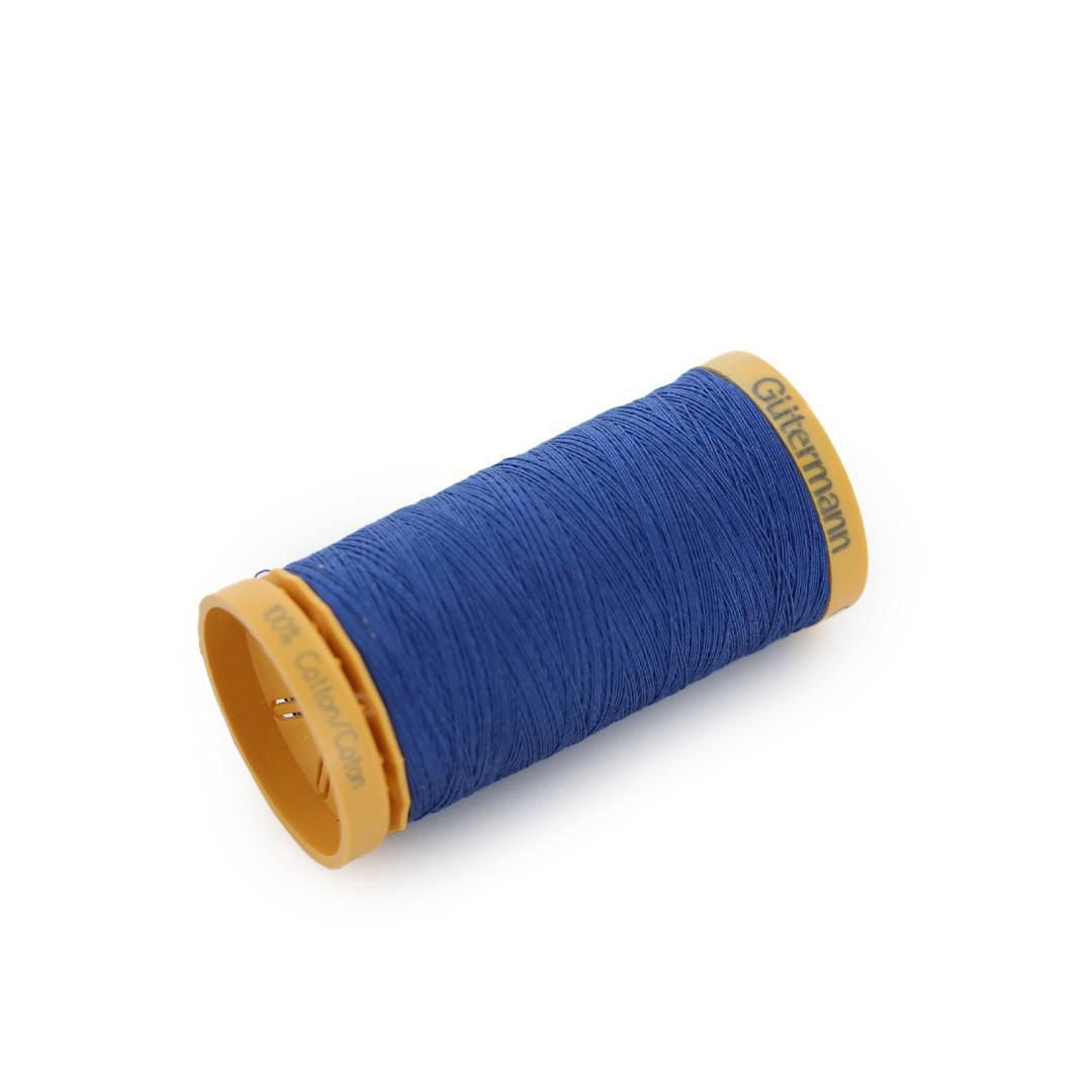 GÜTERMANN Cotton 50wt Thread, 250 m (273.4 yd), Black, Strong & Lustrous for Sewing