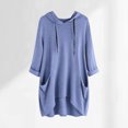 thumbnail image 2 of Timegard Hoodies for Women Plus Size Long Sleeve Drawstring Fall Casual Loose Comfy Blouse with Pockets, 2 of 3
