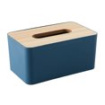 thumbnail image 1 of Wood Tissue Box Cover for Disposable Paper Facial Tissues, Wooden Rectangular Tissue Box Holder, 1 of 5