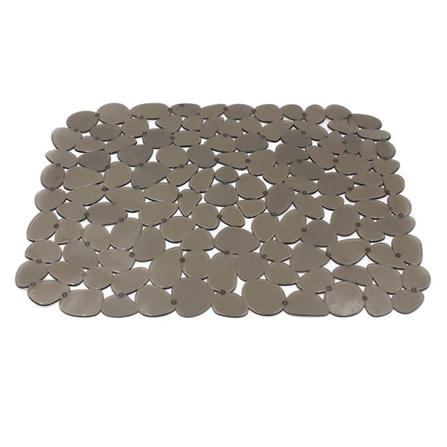 Meitianfacai Tapis d'Évier de Cuisine Domestique 2 Pcs, Tapis d'Évier Multifonctionnel au design Galet en Matériau PVC flexible. le Tapis Mesure 40 x 30 cm, Peut Être Coupé pour s'Adapter aux Formes d'Évier et Est Inodore. Il Protège les Éviers et la Vaisselle des Égratignures et Est Facile à Nettoyer. Présenté dans un Ton Neutre, Idéal pour la Plupart des Éviers de Cuisine.