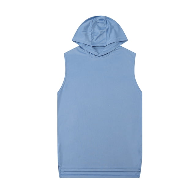 Timegard Shirts for Men Summer Solid Color Sleeveless Hoodies Pullover Top Casual Workout Tee Shirts