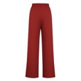 thumbnail image 3 of Pants for Women, Womens Fashionable Striped Printed Drawstring Wide Leg Pants, 3 of 4