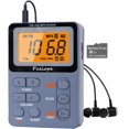 thumbnail image 1 of Portable Radio AM FM, Rechargeable Pocket Radio with Best Reception Digital Tuning, MP3, Stereo Earphone, Large LCD Screen, TF Card Socket, Transistor Radio for Jogging/Gym/Camping (Grey), 1 of 6