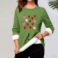 thumbnail image 1 of Heisall Chemises de Base pour Femmes Automne Hiver Imprimé Floral Col Rond Manches Longues Épaissies Polaire Teddy Shearling Chaud Ajusté Hauts Thermiques pour Usage Quotidien par Temps Froid, 1 of 3