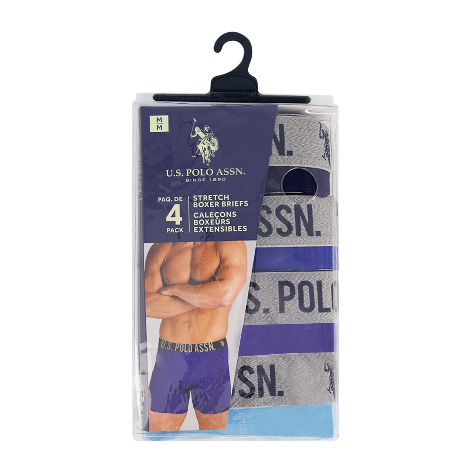 U.S. POLO ASSN. Paq. de 4 Caleçons Boxeurs Extensibles