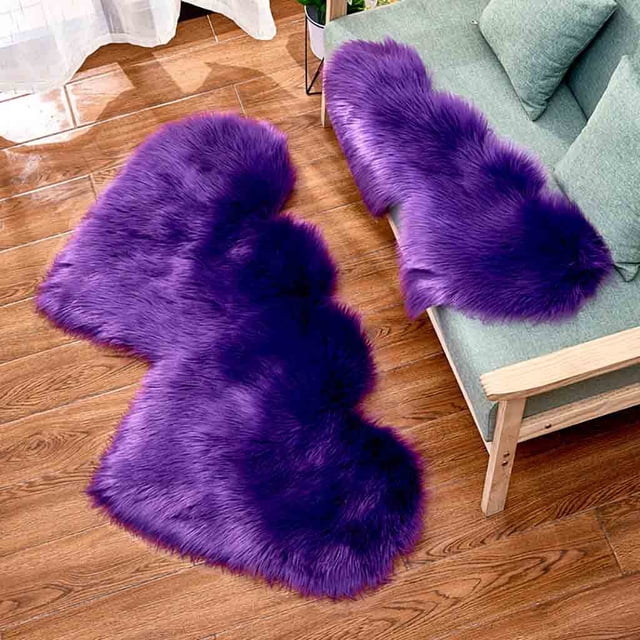 Dvkptbk Rugs for Living Room Wool Imitation Sheepskin Rugs Faux Non Slip Bedroom Carpet Mats Home Decor on Clearance