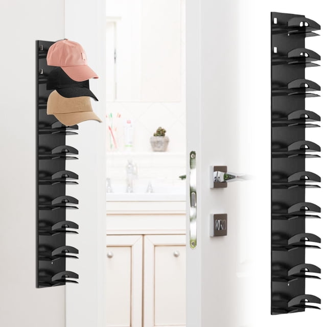 Iumwxz hangers Baseball Cap Storage Rack Wall Cap Rack Multi-layer And Double-layer Cap Storage Rack hooks holder black Plastic Rollbacks on Essentials