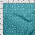thumbnail image 2 of oneOone Velvet Turquoise Blue Fabric Texture & Triangle Geometric Dress Material Fabric Print Fabric By The Yard 58 Inch Wide, 2 of 5
