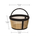 thumbnail image 3 of HLONK 4/3/2/1pcs Reusable 4-5 Cup Basket Coffee Filter Fits MrCoffee Coffee Maker And Brewer Permanent Filter Replacement Compatible With Mr Coffee Gold Basket-Style Filters, 3 of 6