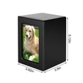 thumbnail image 3 of Personalized MDF Pet Memorial Urn with Photo Frame – Cremation Keepsake Box for Dogs, Holds 30 Cubic Inches Ashes (Durable, Easy-Access Pet Loss Condolence Gift) Black, 3 of 8
