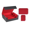 thumbnail image 1 of Bunblic 1800+Card Case Deck Box Sturdy Organizer for Basketball Cards Black Lined In Red, 1 of 8