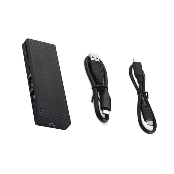 CUITING All-in-One M.2 NVMe/SATA SSD Enclosure & USB Hub Solution for Data Backup and Device Connectivity