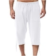 thumbnail image 2 of Weiqiqre Mens Pants Solid Color Casual Pants Casual Loose Straddle Pants Amall Foot Pants Full Length Pants Perfect for Outdoor Work and Casual Streetwear in Spring and Fall Seasons, 2 of 7
