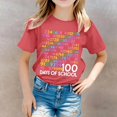 thumbnail image 2 of PMVFHDE T-Shirts Fille T-Shirt Décontracté Imprimé à Col Rond à Manches Courtes T-Shirt Chemise Décontractée Rouge Melon D\'eau, 3-4 Ans, 2 of 6