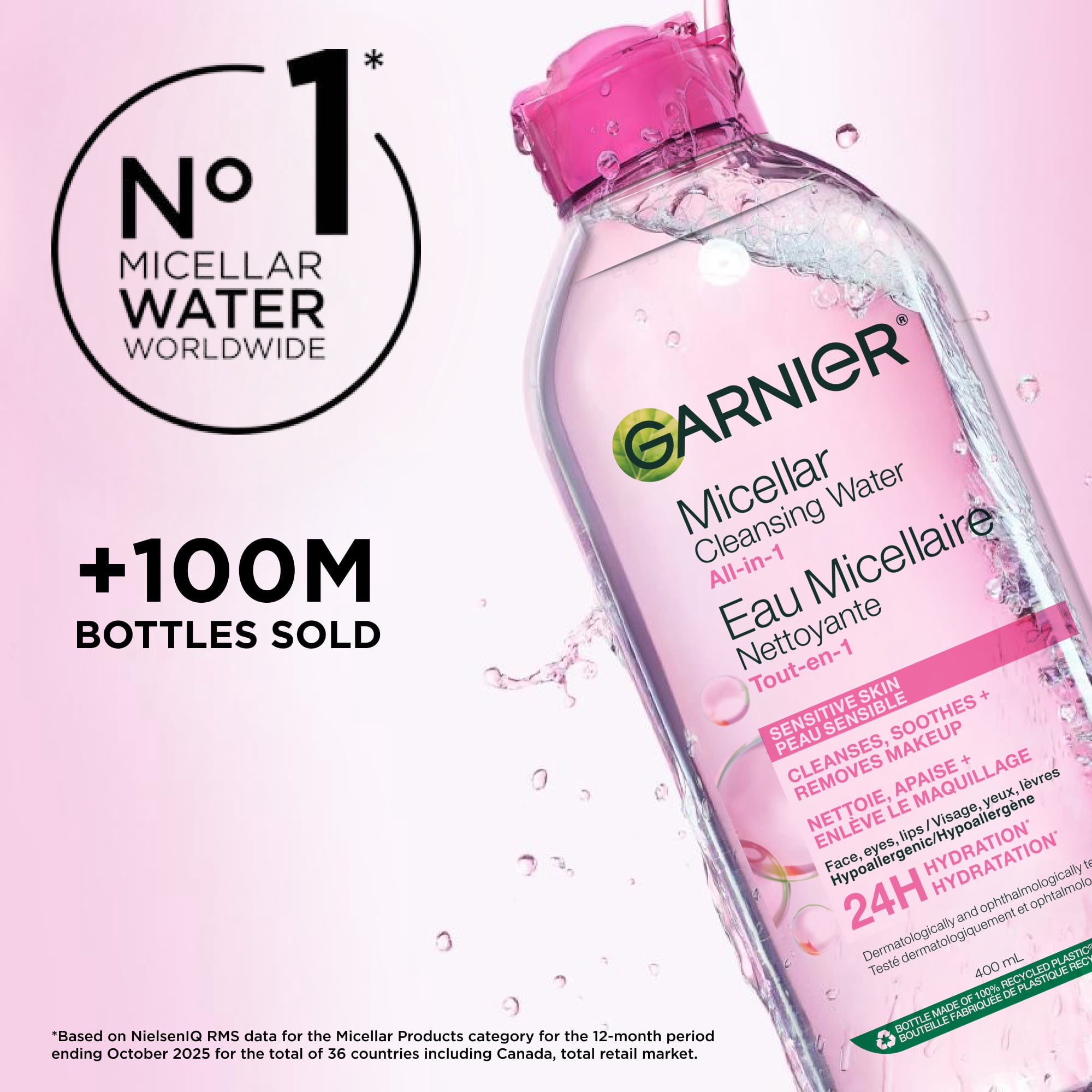 Garnier Eau Micellaire Tout-en-1 Peaux Sensibles, 400 mL