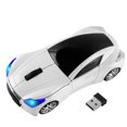 thumbnail image 2 of SHARE SUNSHINE Souris Sans Fil, Souris d'Ordinateur en Forme de Voiture 2,4 GHz, Souris Optique Sans Fil avec Récepteur USB pour Ordinateur Portable PC, Blanc, 2 of 8