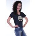thumbnail image 2 of Moomaya T-shirt à Manches Courtes pour Femmes avec Col Rond, Écusson à Paillettes, Coupe Décontractée - 54, 2 of 7