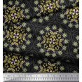 thumbnail image 3 of Soimoi Moss Georgette Fabric Moroccan Damask Print Fabric by The Yard 42 Inch Wide, 3 of 3