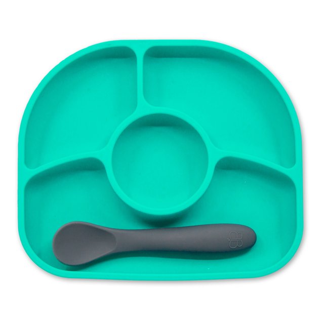 Yümi: Ensemble d'assiette et de cuillère en silicone