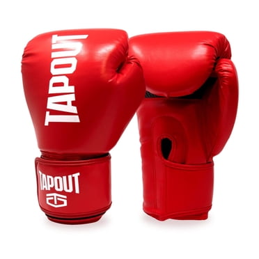 Gants de boxe Tapout 10 oz avec fermeture Velcro réglable - Rouge